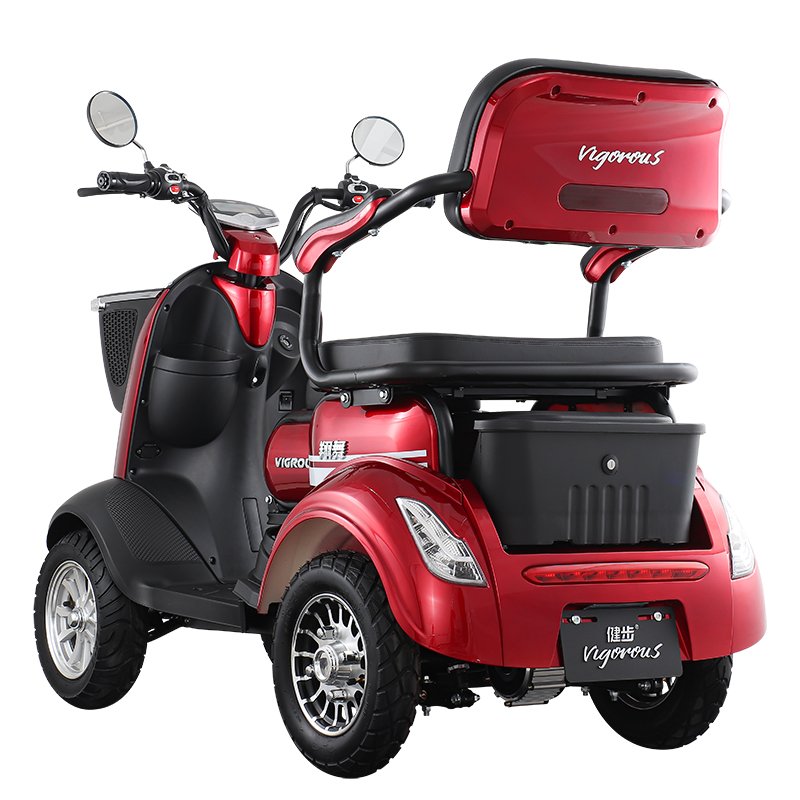 Xiangwu Two-seat Sheltered Electric Vehicle Disc Brakes Elderly Disabled Errands Electric Tricycle