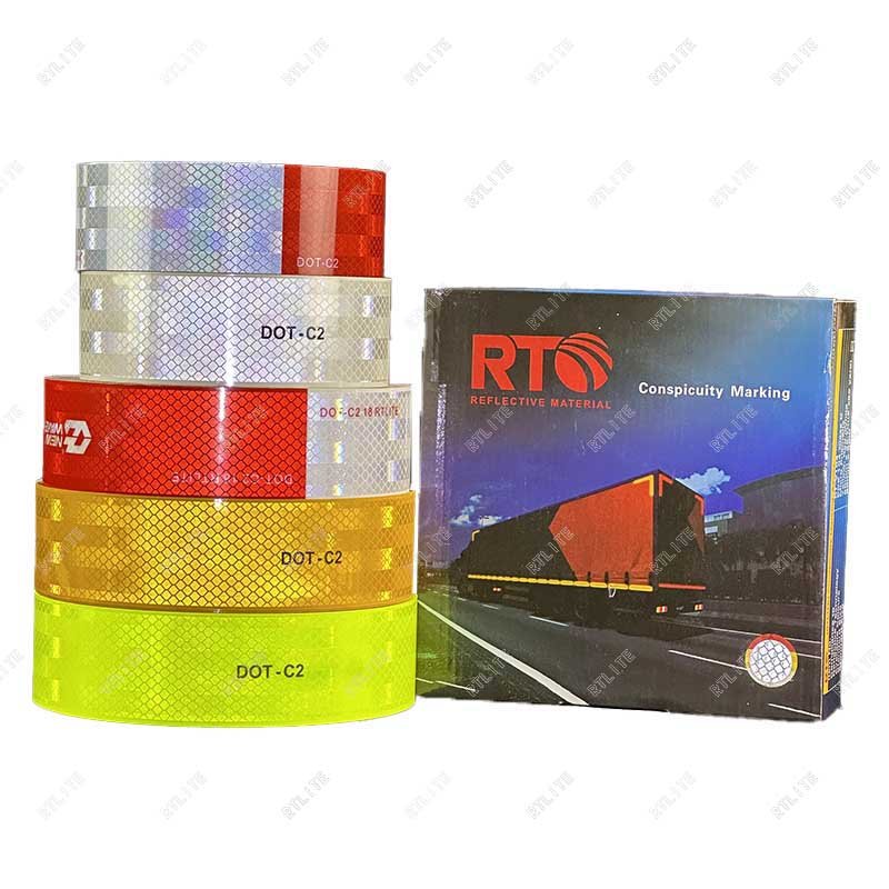 5.08cm*45.7m/50m 5 Years Acrylic Reflector Tape DOT Emark Yellow Reflective Tape Cinta Reflectiva