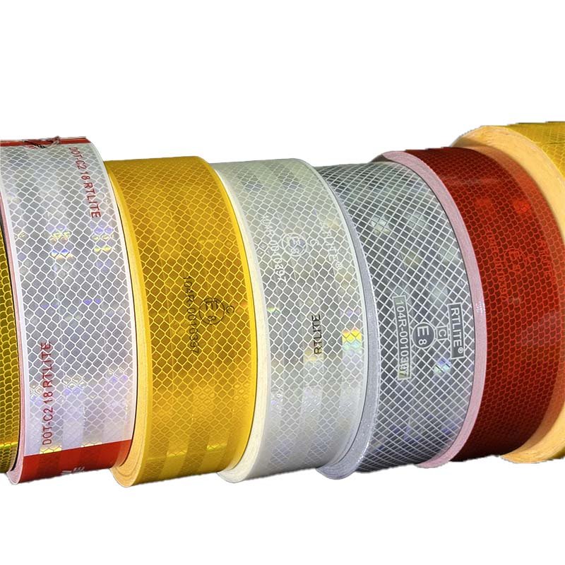 5.08cm*45.7m/50m 5 Years Acrylic Reflector Tape DOT Emark Yellow Reflective Tape Cinta Reflectiva