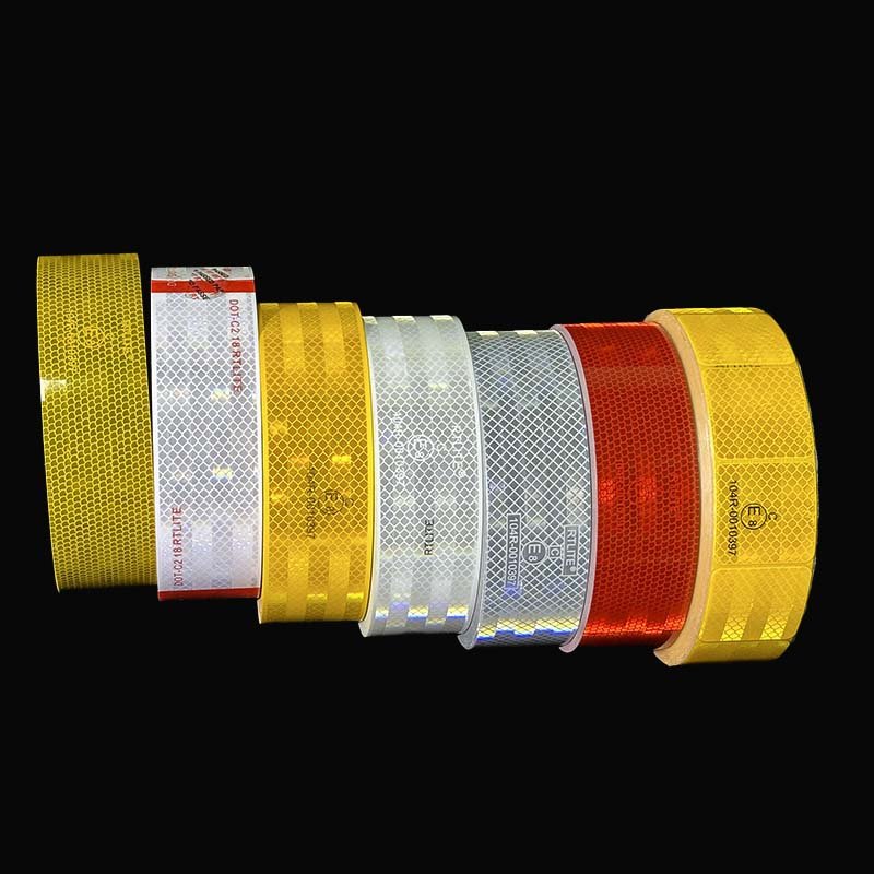 5.08cm*45.7m/50m 5 Years Acrylic Reflector Tape DOT Emark Yellow Reflective Tape Cinta Reflectiva