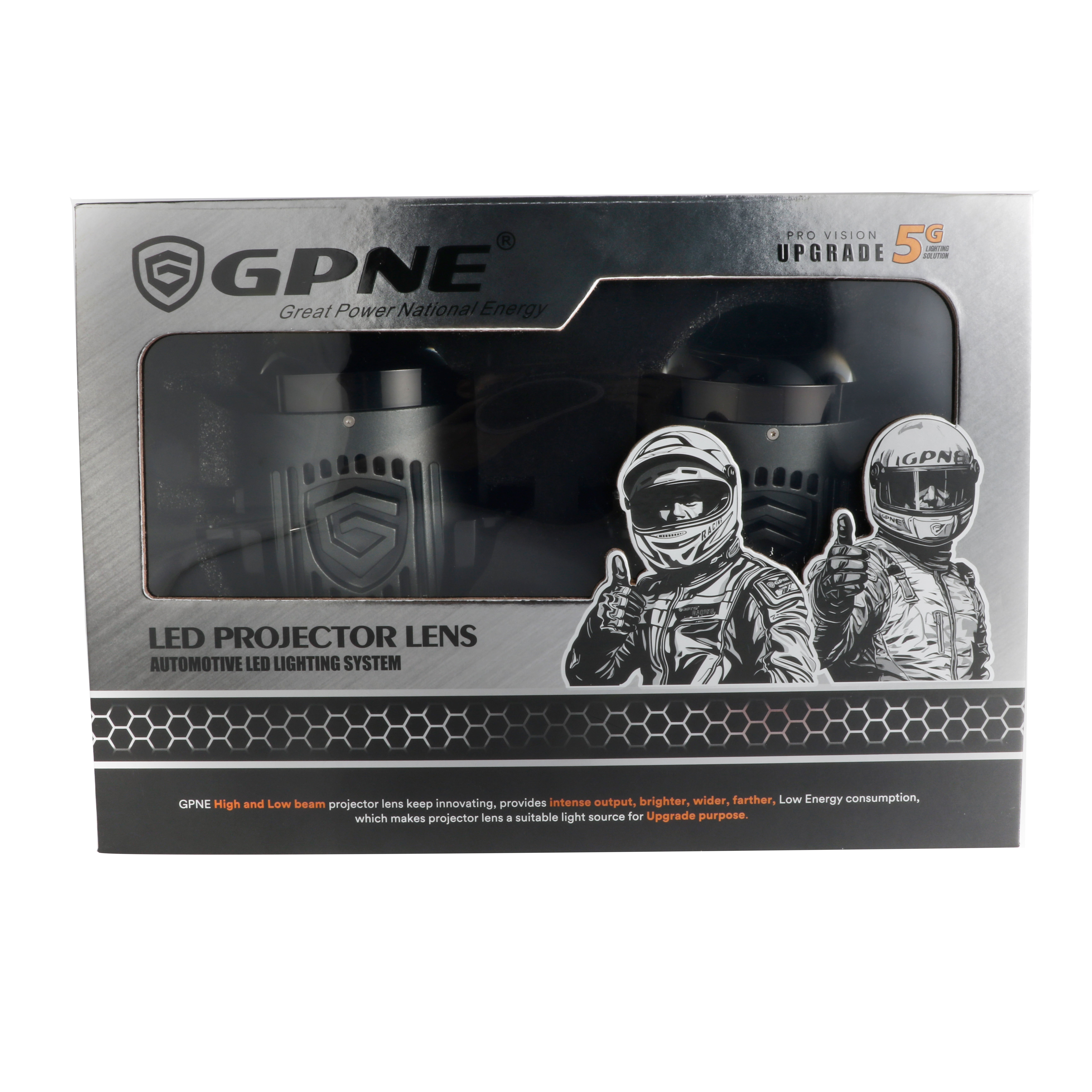 High Quality GF6 3Inch 6000K Bi LED Laser Projector Lenses 12V Car High Low Beam Driving Fog Lights Headlight