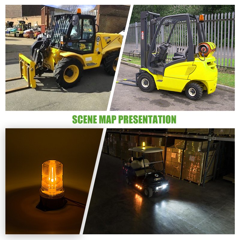 12v 24v Waterproof Led Amber Warning Safety Flash Truck Tractor Bus Beacon Lights Forklift