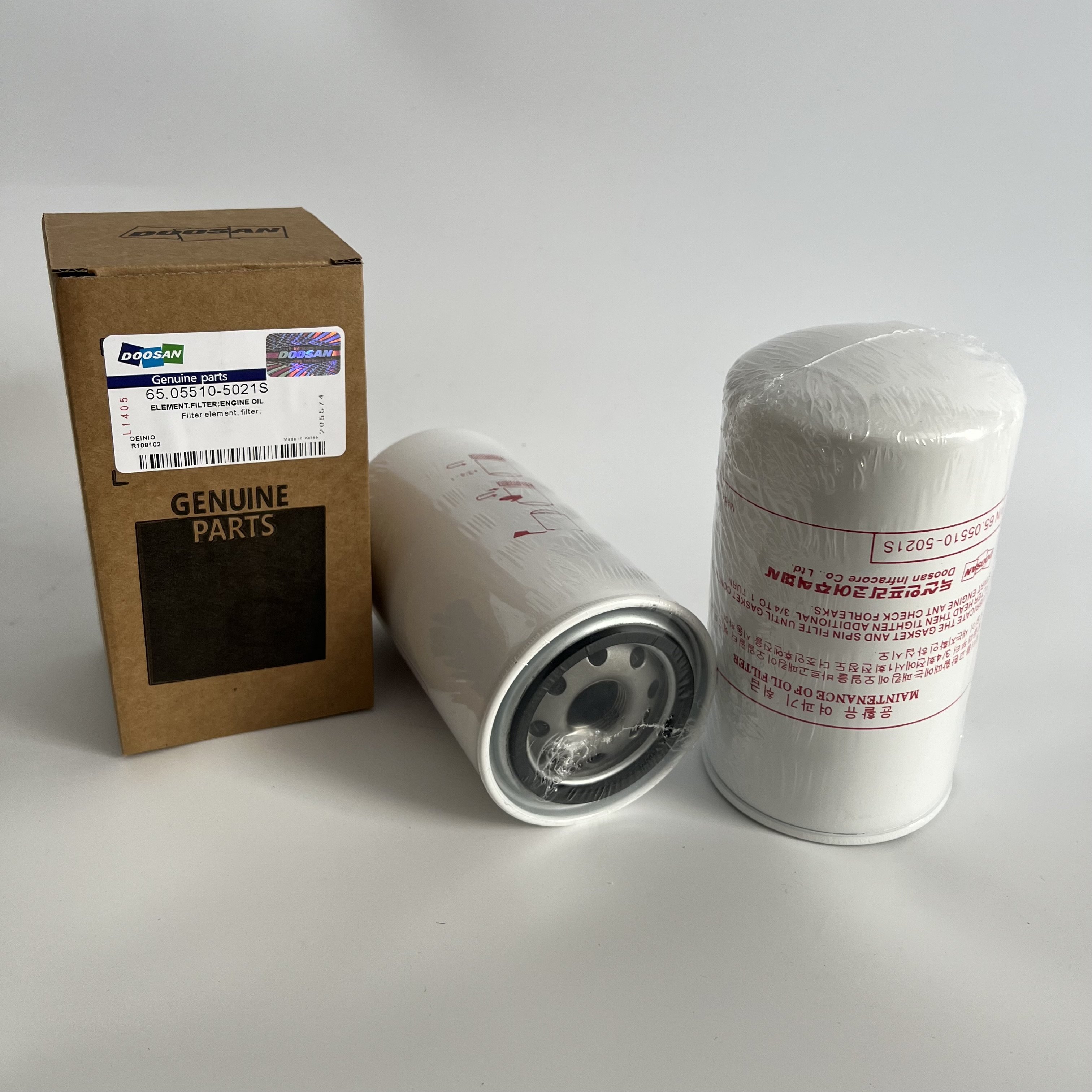 Daewoo Bus Parts DB58 Engine Parts 65.05510-5021 Engine Oil Filter Element Filter for Doosan Engine