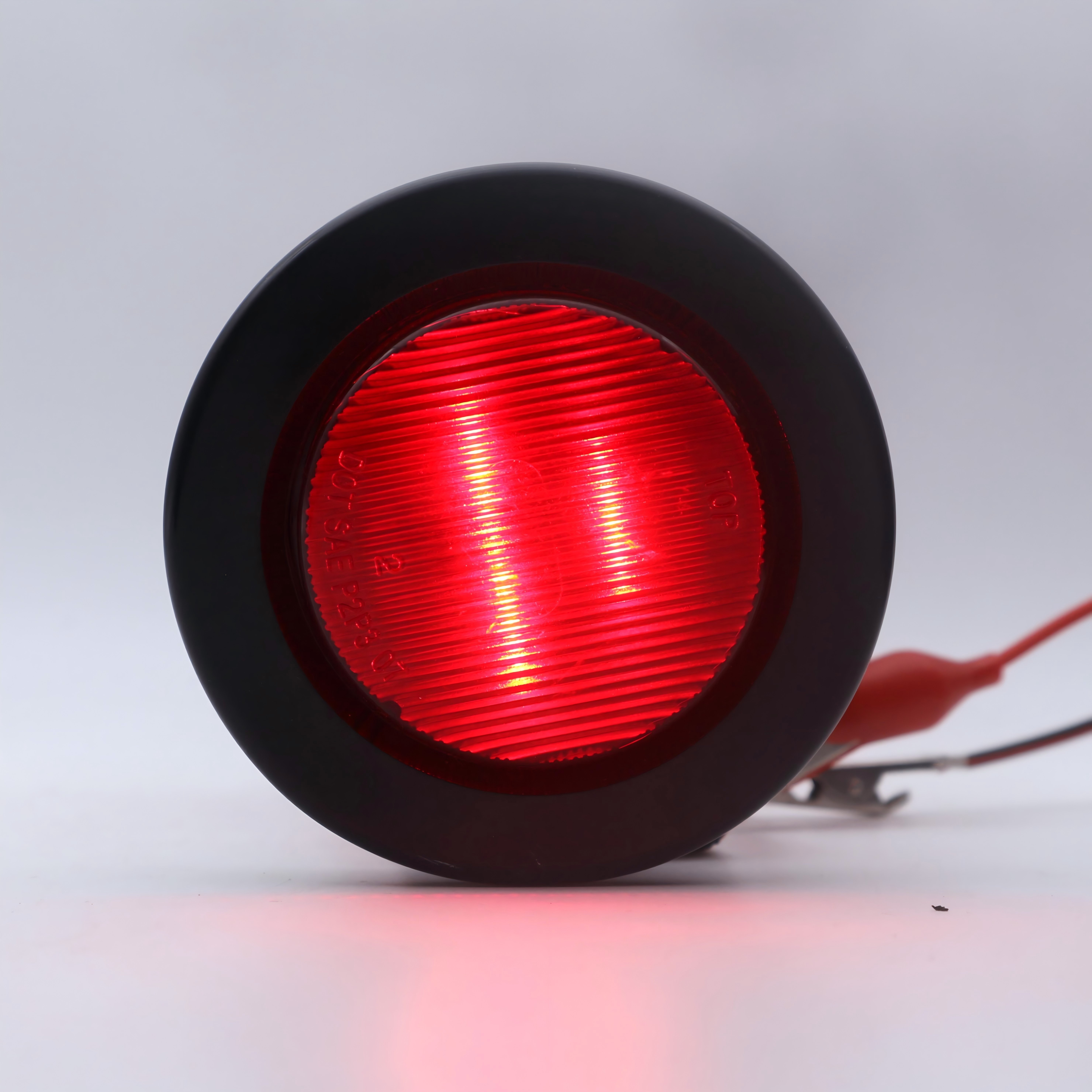 High Quality 12V 2 Inch Round 3 LED Clearance Marker Side Lights With E-Mark SAE Certificate for Trailer Campus Truck