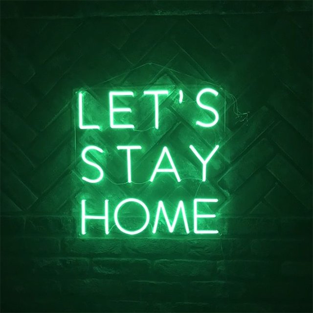 Custom Let's Stay Home Neon Sign Support Customizing Different Fonts to Decorate Bedroom Rooms Neon Light