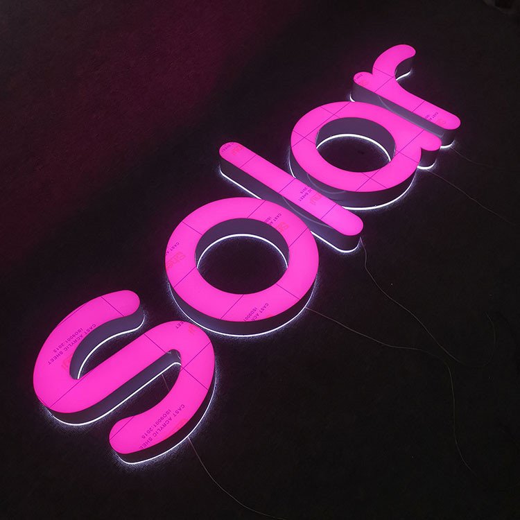 Business Shop Outdoor Large Wall Hanging Acrylic Logo Channel Light Signage Board Store Custom 3d Aluminum Led Letter Signs