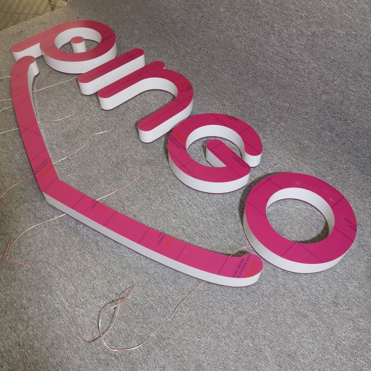 Business Shop Outdoor Large Wall Hanging Acrylic Logo Channel Light Signage Board Store Custom 3d Aluminum Led Letter Signs
