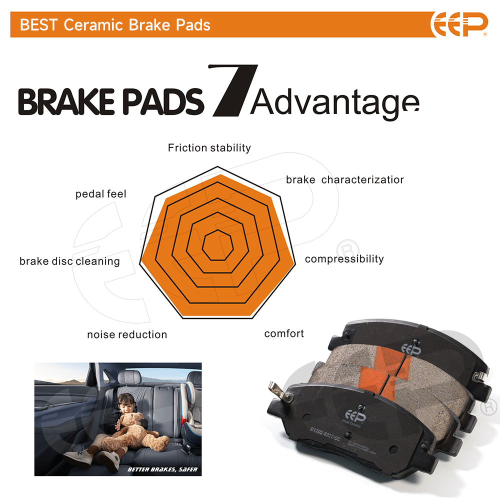 EEP Brake System Manufacturer Ceramic Brakes Wholesale for Toyota Honda Nissan Mazda Hyundai Mitsubishi Kia Subaru