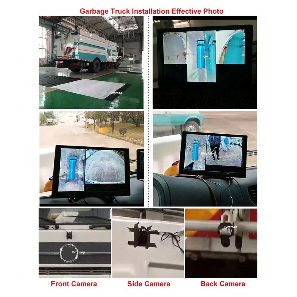 AHD 720P 360 Degree Rear View Car Camera DVR System for School Bus Truck Fire Engine Motor Home Trailer