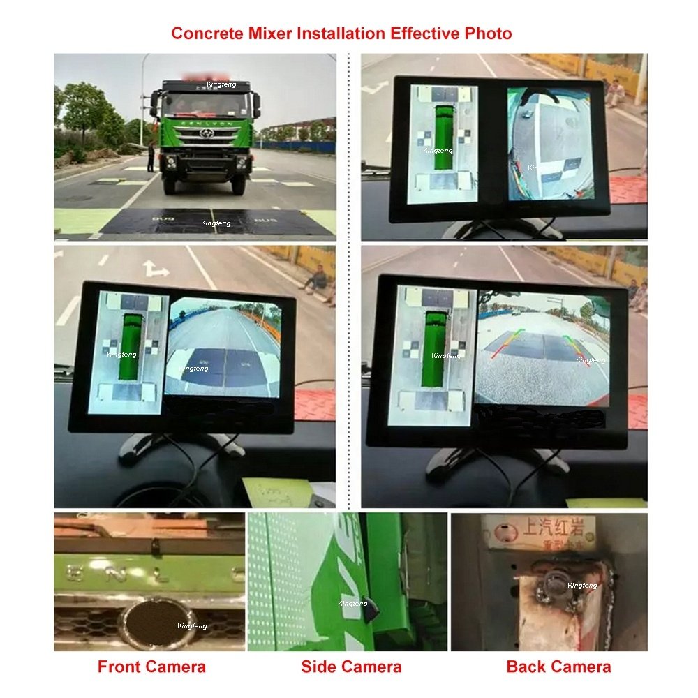 AHD 720P 360 Degree Rear View Car Camera DVR System for School Bus Truck Fire Engine Motor Home Trailer