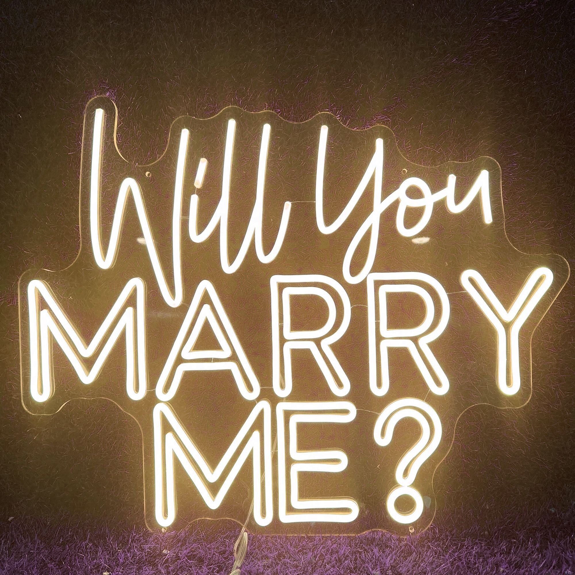 Custom Wedding Party Led Light up Sign Will You Marry Me Led Party Neon Sign Light for Wall Decoration