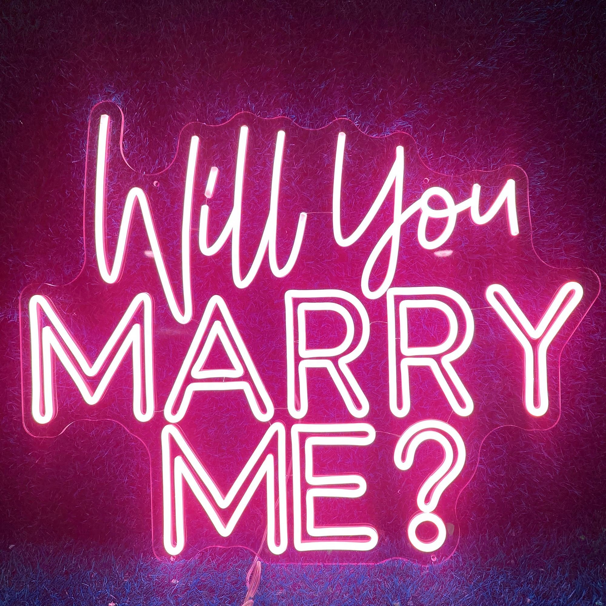 Custom Wedding Party Led Light up Sign Will You Marry Me Led Party Neon Sign Light for Wall Decoration
