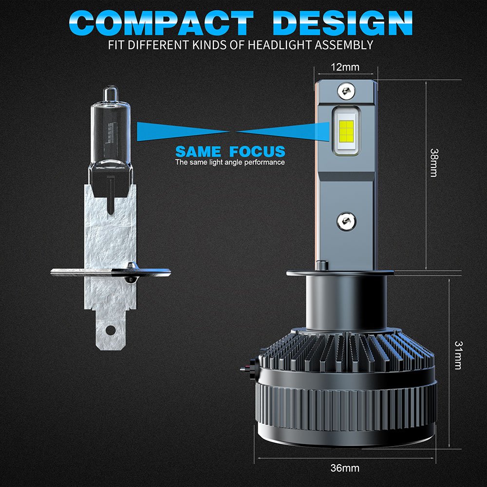 Mini 130W LED H7 15000LM H1 H3 H8 H11 LED Atuo Lamp for Car Headlight Bulb HB3 HB4 9005 9006 Turbo LED Bulbs 12V Led Headlights