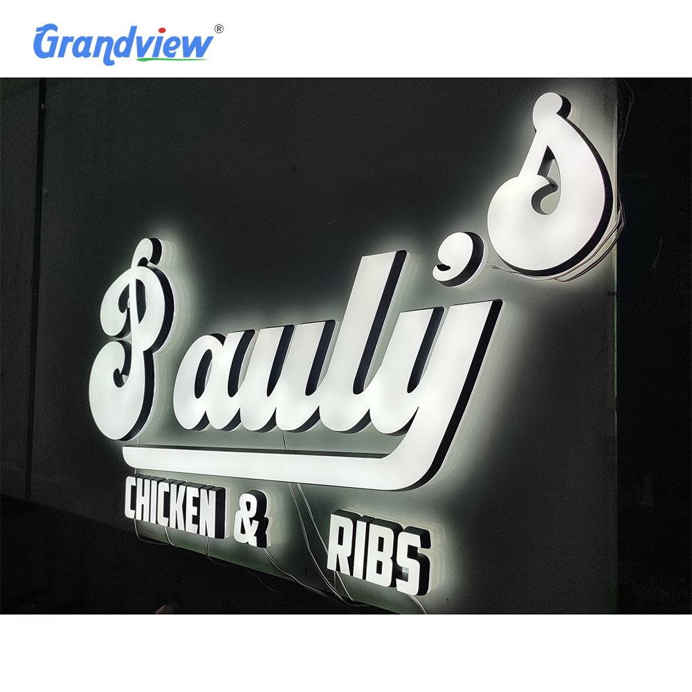 Cheap Full Lighting Acrylic Channel Letter Business Outdoor Light Front Lit Channel Letter Sign