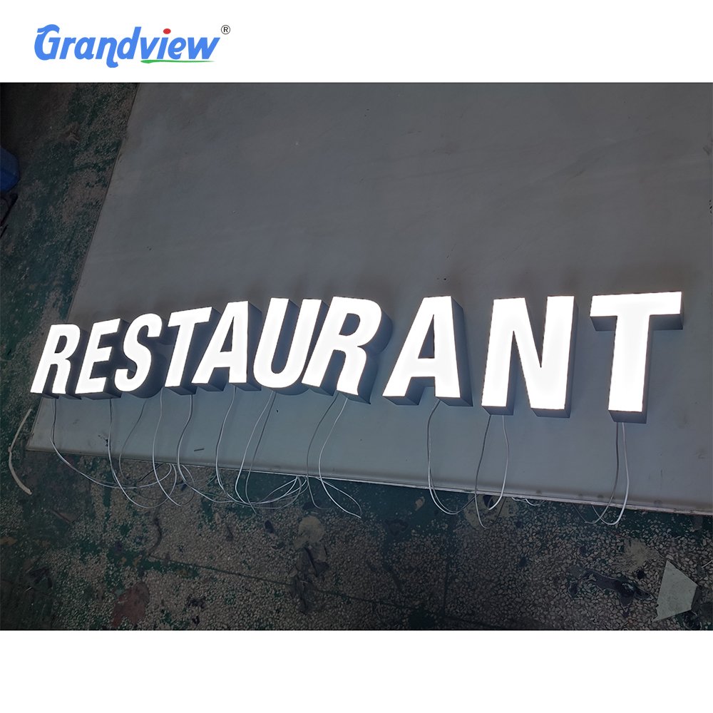Cheap Full Lighting Acrylic Channel Letter Business Outdoor Light Front Lit Channel Letter Sign