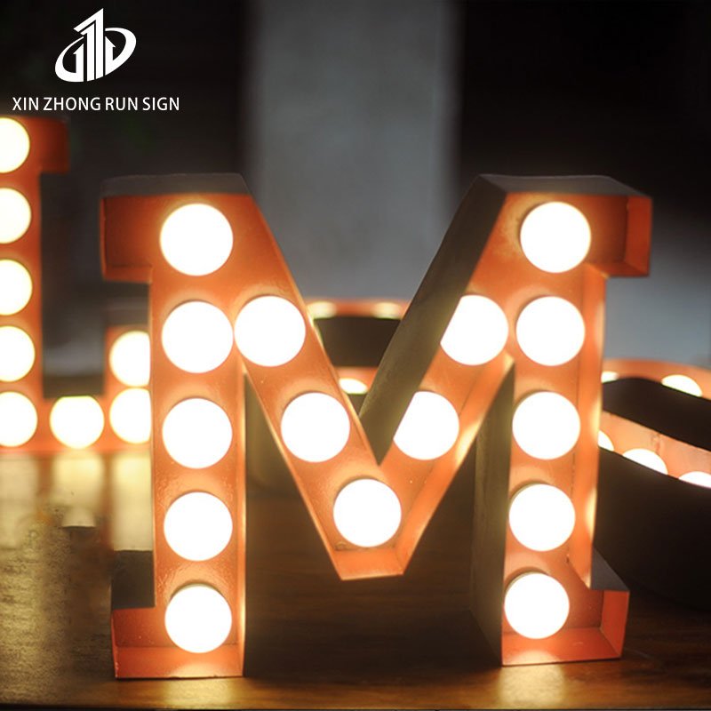 Customization Light Bulb Alphabet Electronic Sign Back Luminous Led Letters
