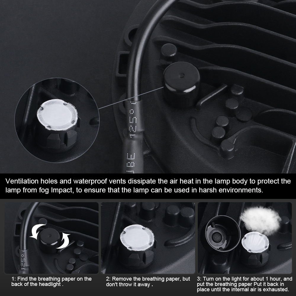 LED Spotlight Driving Lamp High Low Beam 7inch 90W Round With DRL Motorcycle Lights jeep Headlight for Car Accesorios Para Motos