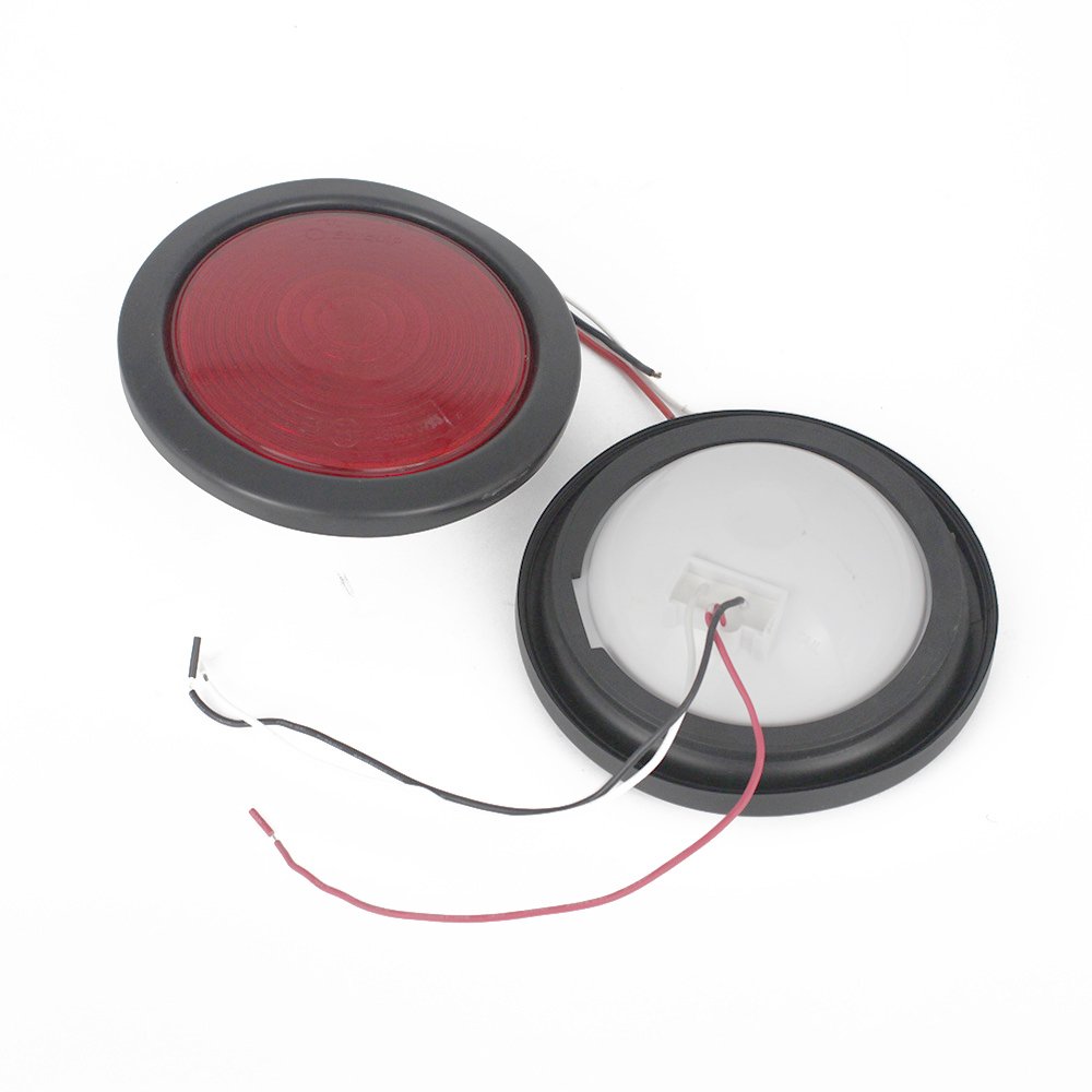 4 inch round taillights Red LED Trailer Tail Lights Waterproof Stop Turn Signal Stop Brake Trucks Trailers RV Bus