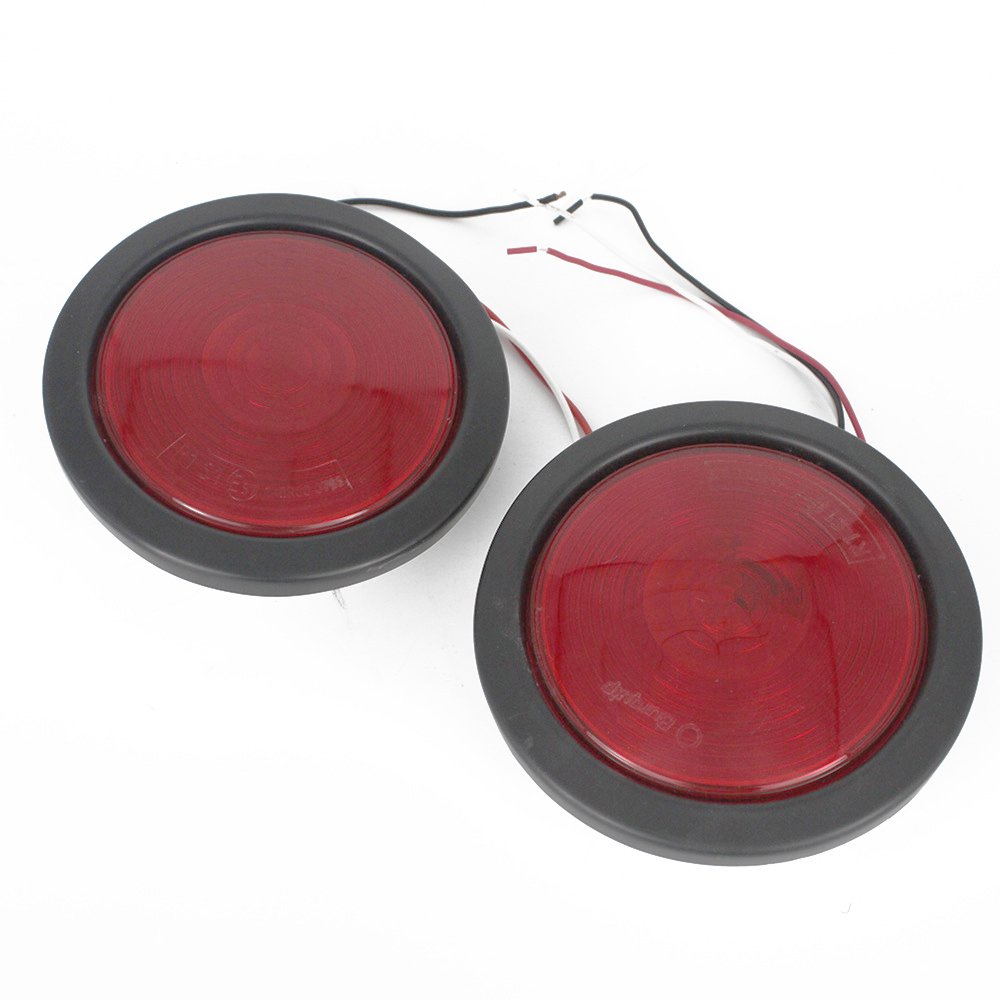 4 inch round taillights Red LED Trailer Tail Lights Waterproof Stop Turn Signal Stop Brake Trucks Trailers RV Bus