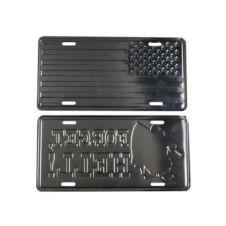 Wholesale Vehicles Accessories Embossing Custom Logo Number Plate UK Decorative Reflective Car Sublimation Blank License Plate