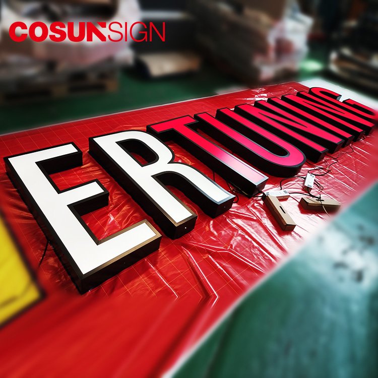 COSUN Stainless Steel Letter Custom Advertising Electronic Coffee Shop Led Light Acrylic Led Letter Outdoor Sign