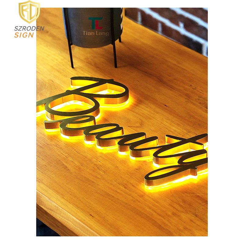 3D Words in Led Custom Logo Sign Backlit Led Channel Letter Sign Custom Mantel Letter Signage