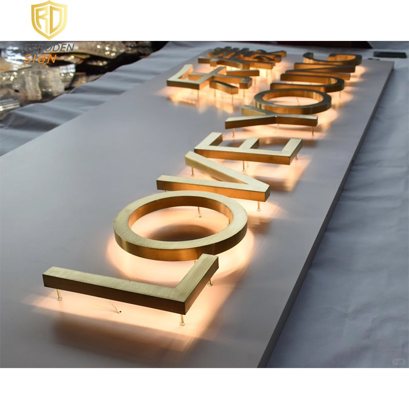 3D Words in Led Custom Logo Sign Backlit Led Channel Letter Sign Custom Mantel Letter Signage