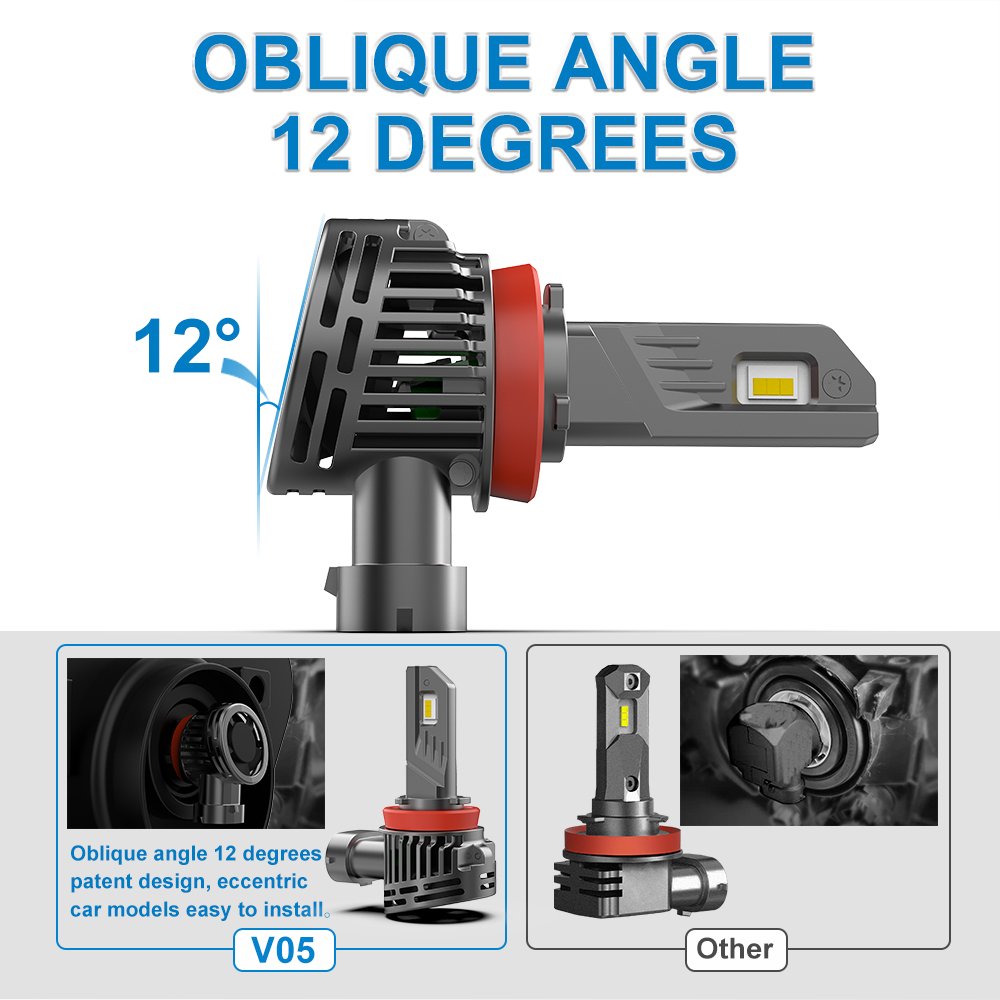NAOEVO Auto Headlight Bulb Manufacturer OEM ODM V05 Car Led Bulb H8 H7 9005 9006 H4 Auto Led Light Luces H11 Led Headlight H7