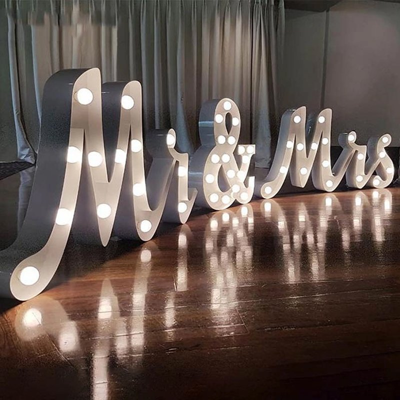 Rebow Wholesale Wedding Decor Lights Marquee Letter 4ft Led Big Numbers Giant Light up Letters Led Marquee Love Letters