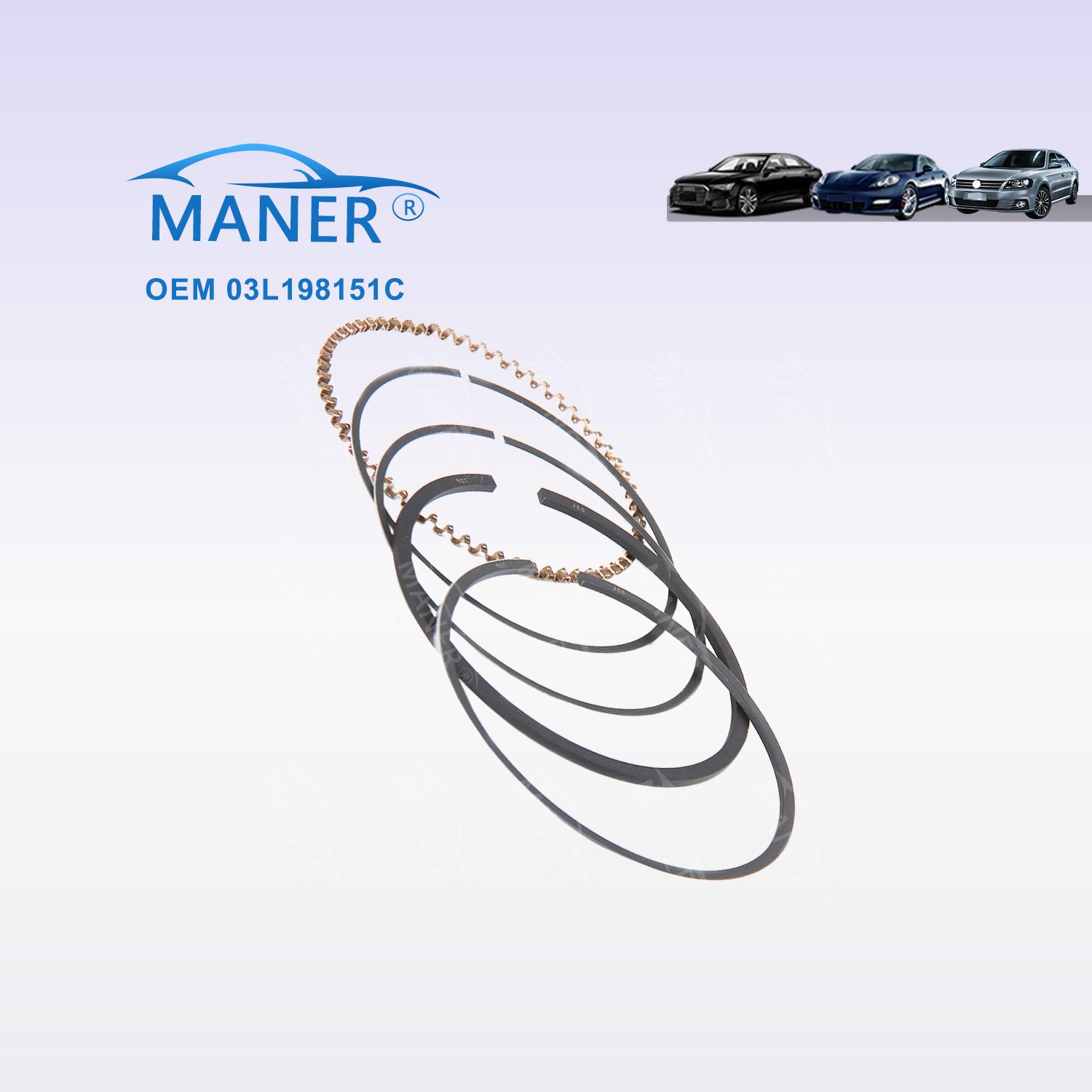 MANER 038107301A 03G198151/A/B/D Auto Engine Pistons Ring Kit 81.01mm for VW GOLF JETTA BEETLE AUDI A1 A3 TT