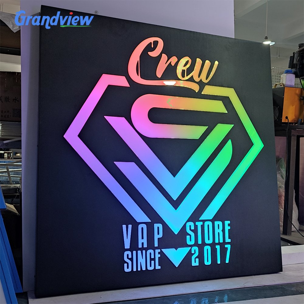 Custom Word Letter Signage 3D Led Lighted Digital Store Sign Outdoor RGB Full Color Led Changing Letter Advertising RGB Sign