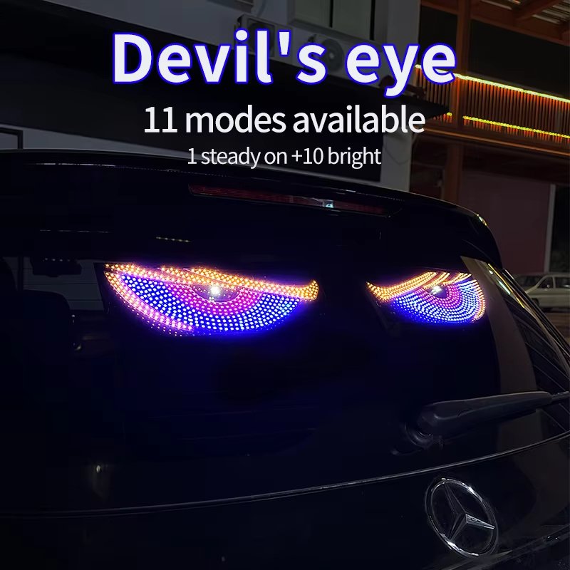 New Window Windshield Decorative Light USB Car Led Devil Eye Demon Eye Display Panel Truck Bus LED matrix Panel