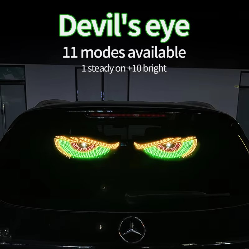 New Window Windshield Decorative Light USB Car Led Devil Eye Demon Eye Display Panel Truck Bus LED matrix Panel