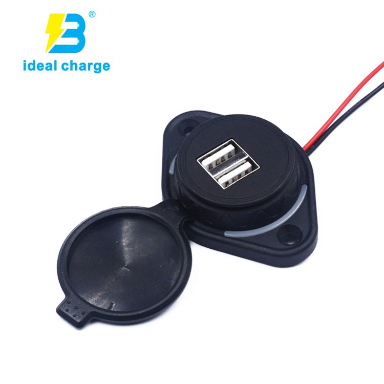 Coach Bus Seat Usb Charging Port Panel Mount 3.1A Charger Socket USB Port Universal Dual Port LED Light USB Charger for Car Bus