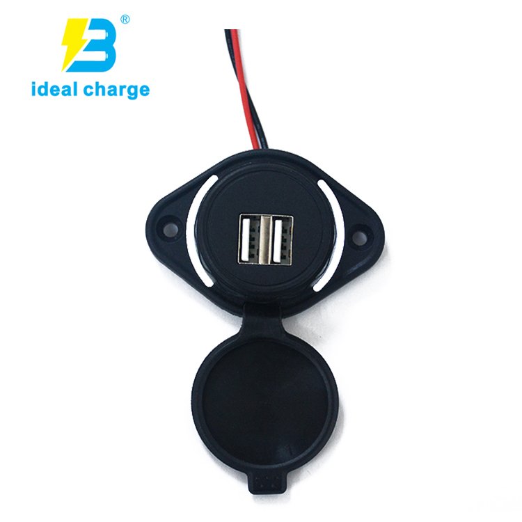 Coach Bus Seat Usb Charging Port Panel Mount 3.1A Charger Socket USB Port Universal Dual Port LED Light USB Charger for Car Bus