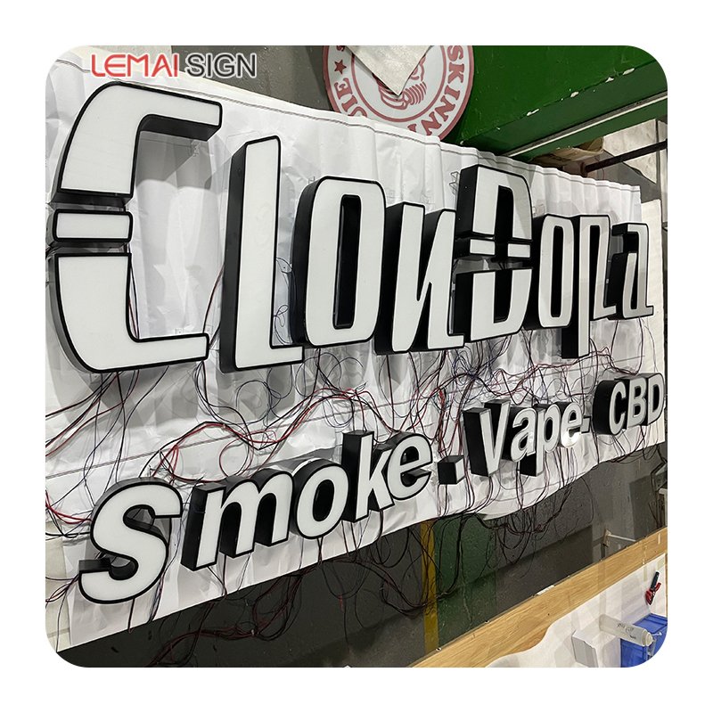 Customized 3D Store logo Acrylic Stainless Steel Outdoor Waterproof logo LED RGB Channel Letters for Display