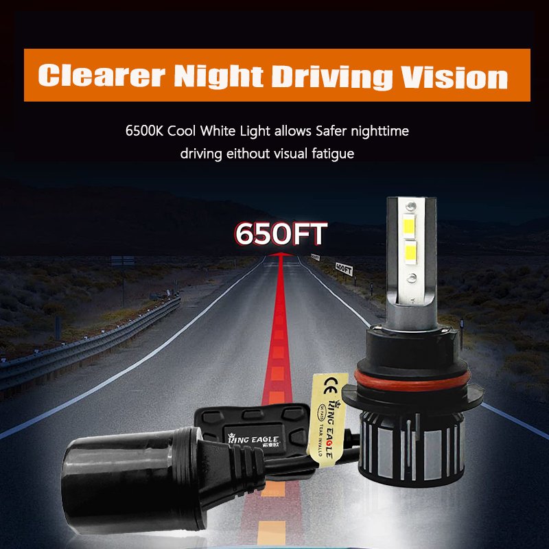 KingEagle M4-9007 CSP LED Headlight Factory Wholesale High Quality H1 H3 H7 H4 9005 HB3 9006 HB4 H8 H11 COB Led Headlight