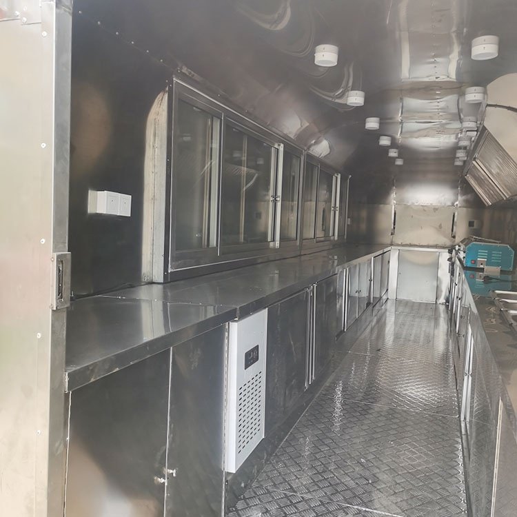 Moden Street Fast Food Truck Full Kitchen Hot Dog BBQ Cart Food Trailer Taco Mobile Kitchen Airstream Food Trailer for Sale
