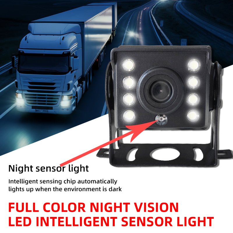 8 Led Light Night Vision Ccd Waterproof Use for Bus Rvs Forklifts Car Rear View Camera for Truck Rckfahrkamera Lkw