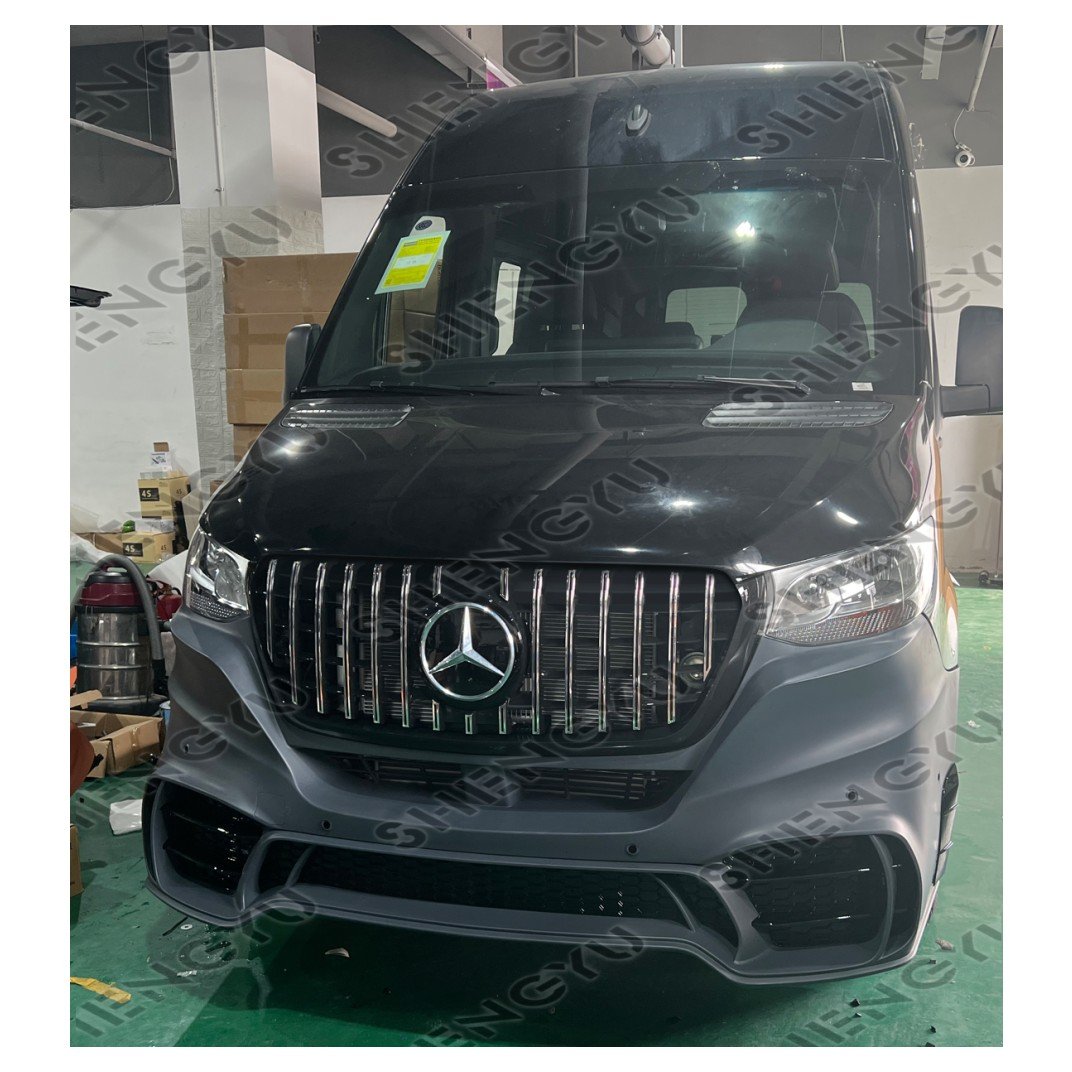 For Mercedes Benz Sprinter W906 W907 W910 18-20 Upgrade to GT Model Body Kit Front Bumper Grille