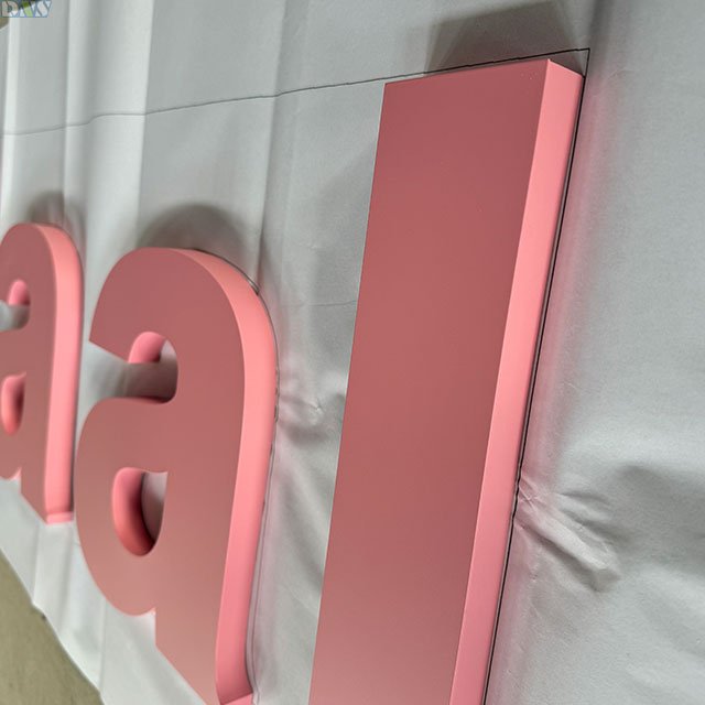 Metal Signs Wholesale Acrylic Alphabet Letter Restaurant Sign Board pink Car Paint Stainless Steel Letters