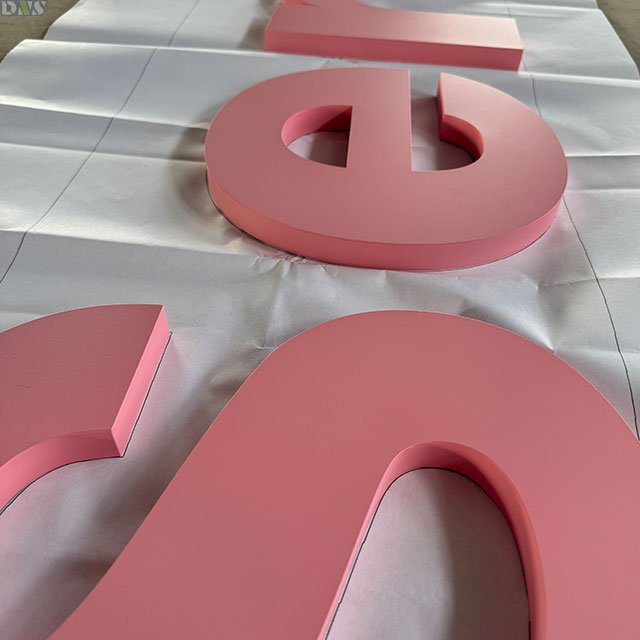Metal Signs Wholesale Acrylic Alphabet Letter Restaurant Sign Board pink Car Paint Stainless Steel Letters