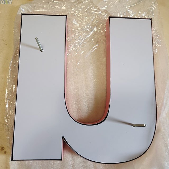 Metal Signs Wholesale Acrylic Alphabet Letter Restaurant Sign Board pink Car Paint Stainless Steel Letters