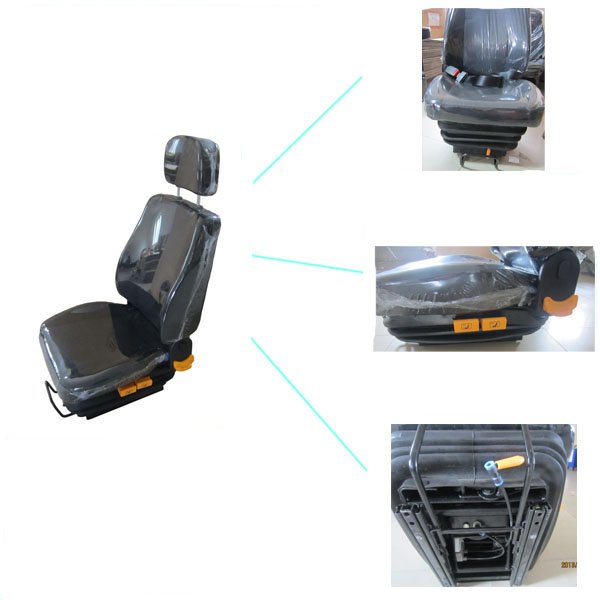Ambulance Boat Driver Seat Air Suspension Boat Seat YQ30 Black PVC or Fabric KL Seating 554*500*1150 CE, ISO90001 CN;JIN PISTON