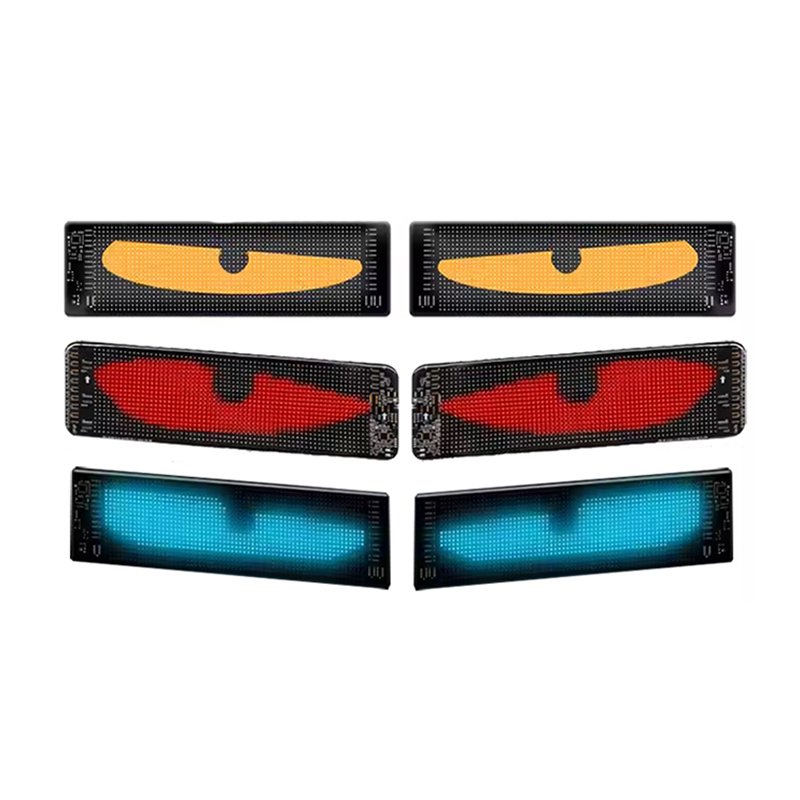 High Resolution Flexible LED Display Screen with Voice Command Animated Text Custom Demon Eye for Truck Car Decoration Advertise