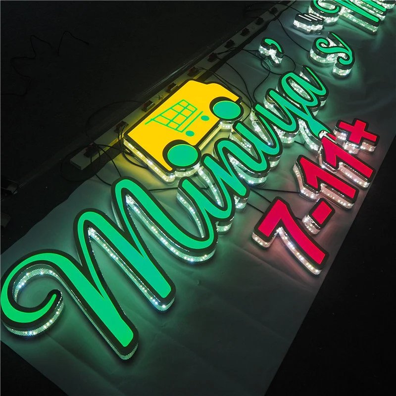 Outdoor Storefront Business Signs 3d Acrylic Company Illuminated Channel Letters Signage Frontlit Led Logo Letter Signs