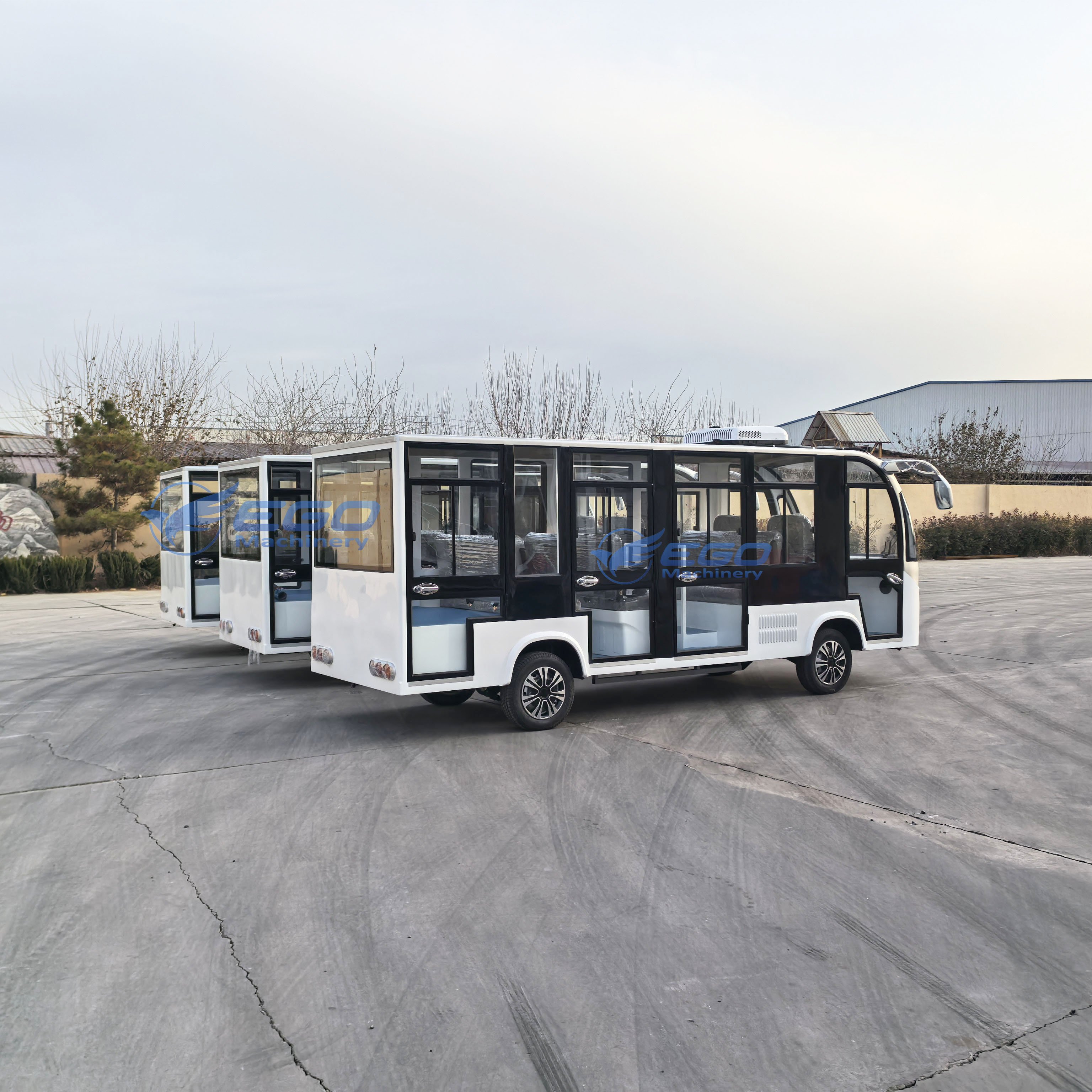 11/14/17 Seater Gasoline Engine Sightseeing Tour Car/14 Seats Shuttle Bus with Petrol Power Electric Sightseeing Bus