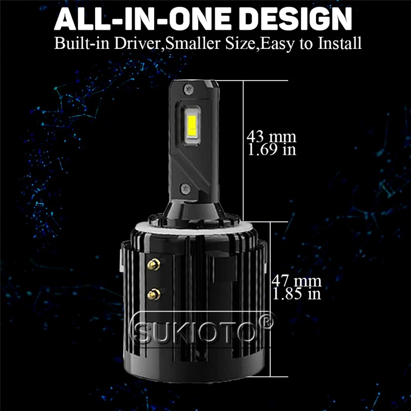 JAPAN SUKIOTO GENUINE H7 Led Headlight Canbus Bulb 72W 6000K G2 Low Beam Light for VW Golf 7 MK7 Golf 6 MK6 Touran Tiguan Passat