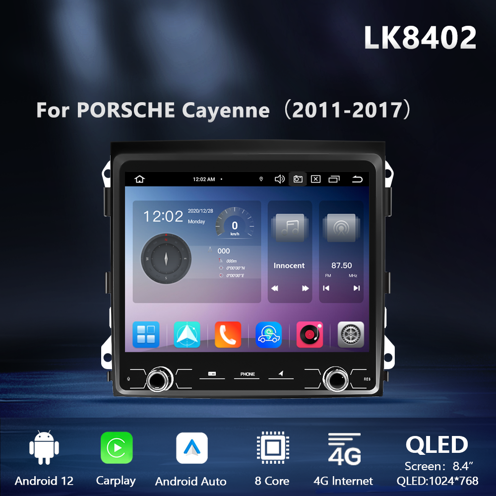 8.4"7862 Android12.0 4G+64G DSP CarPlay Auto 4G Radio GPS TPMS DAB+ Car Multimedia Stereo Player for PORSCHE CAYENNE 2010-2017