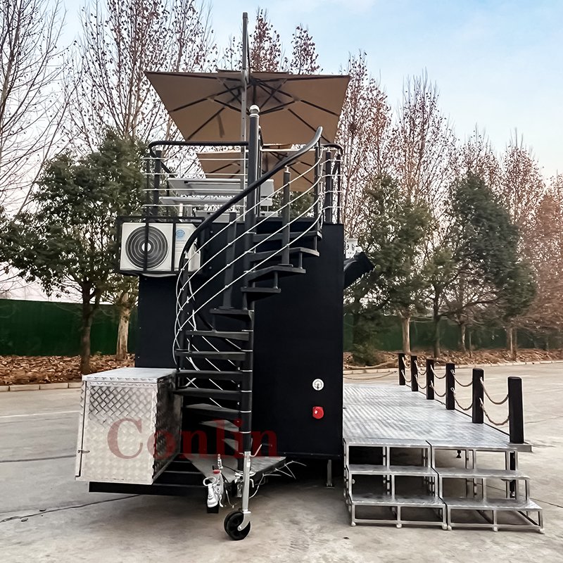 Bus With Kitchen Inside Double Decker Party Trailer Mobile Cocktail Bar Portable for Sale